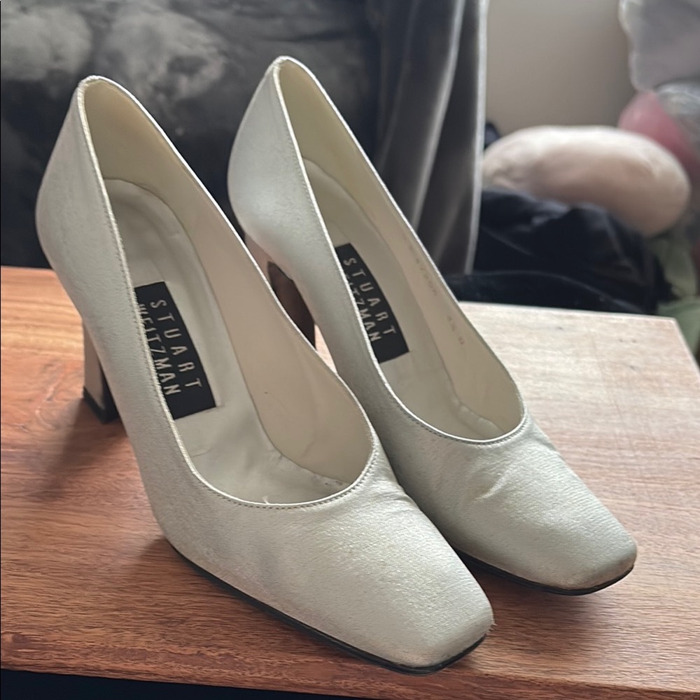 Stuart Weitzman Silver Heels